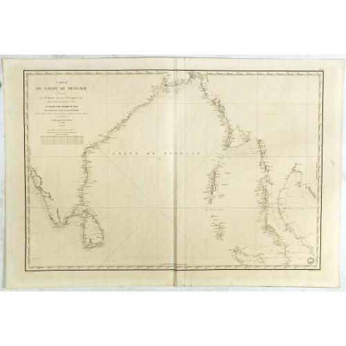 Old map image download for Carte du Golfe du bengale dressée par Mr daussy, ingénieur hydrographe en chef, d'après les travaux les plus récents. . .