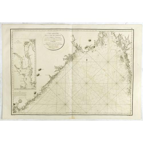 Old map image download for Carte particulière de la côte de Norwége, à l'est de Flekkeröe et Christiansand, avec partie de la côte de Suède jusqu'à. . .