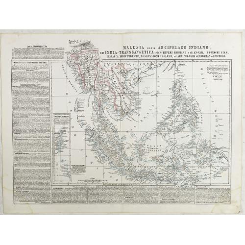 Old map image download for Malesia ossia Arcipelago Indiano, ed India-Transgangetica . . .