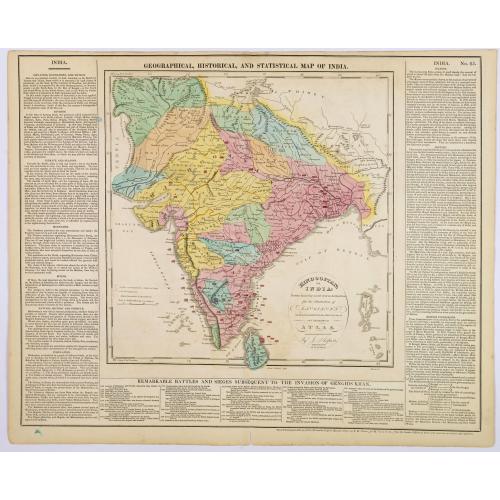 Old map image download for Hindoostan or India.