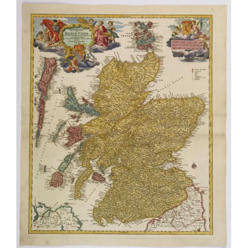 Old map image download for Magnae Britanniae Pars Septentrionalis qua REGNUM SCOTIAE. . .