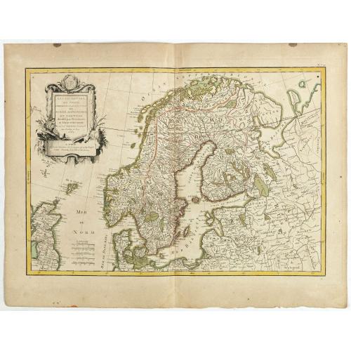 Old map image download for Les Couronnes du Nord comprenant les royaumes du Suede, Danemark et Norwege . . .