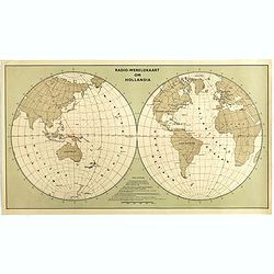 Radio Wereld Kaart om Hollandia.