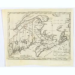 Image download for Map of the District of Maine with New Brunswick & Nova Scotia.