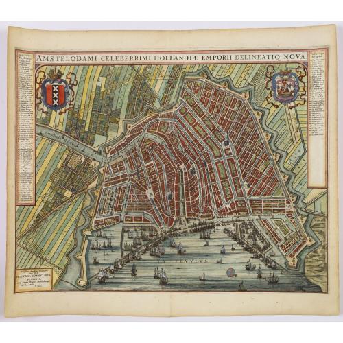 Old map image download for (Amsterdam)Amstelodami Celeberrimi Hollandiae Emporii delineatio nova.