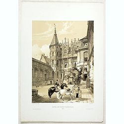 HOTEL DE BOURG-THEROULDE A ROUEN. Dessiné d'après nature par Chapuy. Lith. par Rouargue.