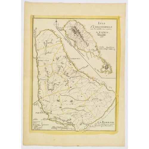 Old map image download for L'Isle St. Christophle. . . La Barbade. . .