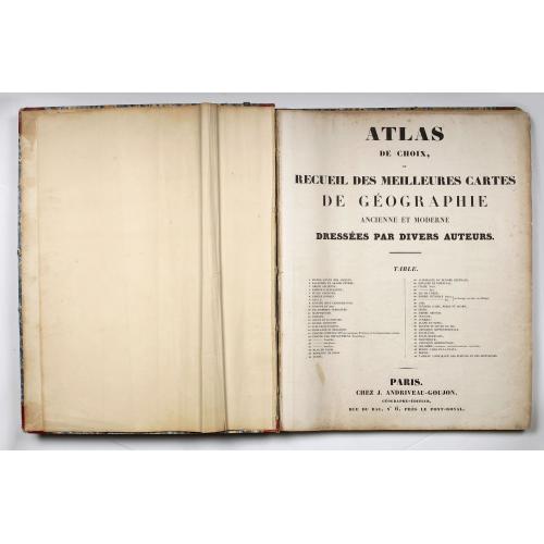 Old map image download for Atlas de choix, ou recueil des meilleures cartes de géographie ancienne et moderne dressées par divers auteurs.