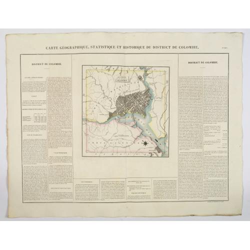 Old map image download for Carte Geographique, Statistique ey Historique du District de Colombie.