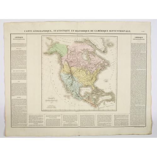 Old map image download for Carte Géographique, Statistique et Historique L'Amerique Septentrionale.