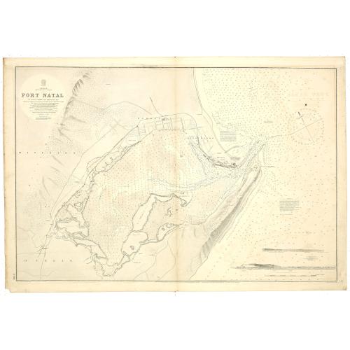 Old map image download for Africa. South East Coast. Port Natal. By lieutenants J. Dayman & H.G. Simpson, R.N., 1854. Additions by Navigating Lieutenant W.E. Archdeacon, R.N. 1872, and by Sir John Coode, C.E., 1877.