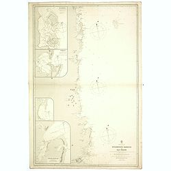 Africa east coast Mozambique Harbour to Ras Pekawi surveys by Captain WFW Owen HMS Leven and Barracouta 1824... Magnetic variation in 1900, decreasing about 2' annually. . .