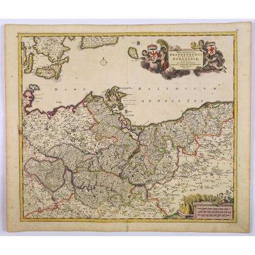 Old map image download for Marchionatus Brandenburgi et Ducatus Pomeraniae Tabula. . .