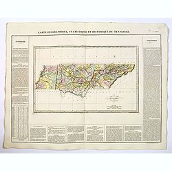 Image download for Carte Geographique, Statistique et Historique du Tennessee.