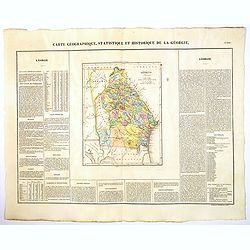 Carte Geographique, Statistique et Historique de la Georgie.