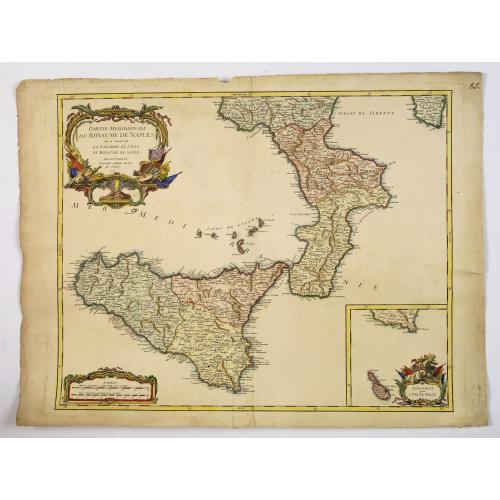 Old map image download for Partie Meridionale du Royaume de Naples. . .