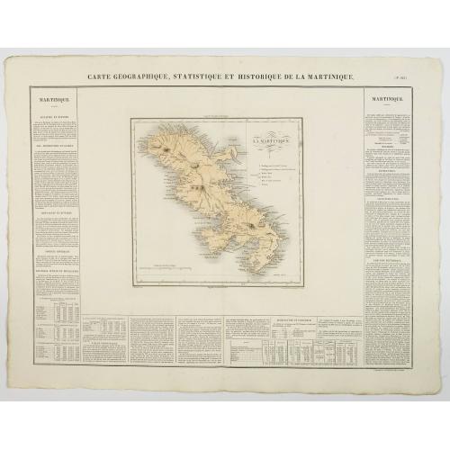 Old map image download for Carte Geographique, Statistique et Historique de la Martinique.