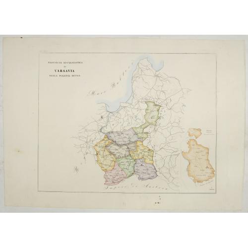 Old map image download for Provincia ecclesiastica di Varsavia nella Polonia Russa (Tav XCI)