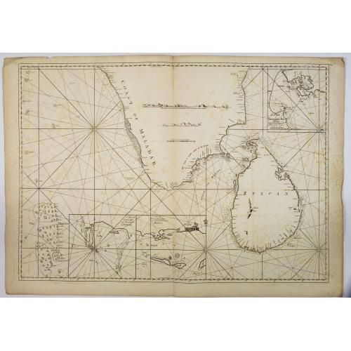 Old map image download for [Untitled] Sea chart of Ceylon and Southern India.