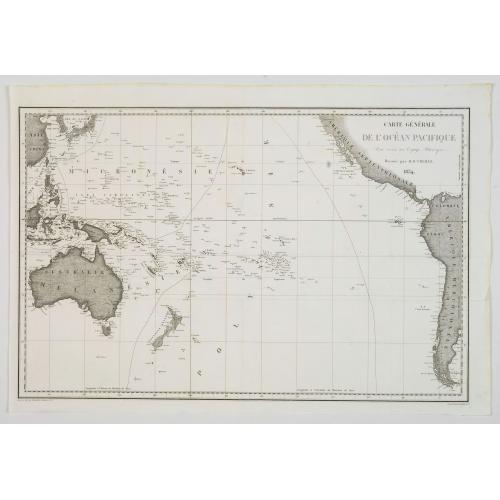 Old map image download for Carte générale de l'océan pacifique. . .