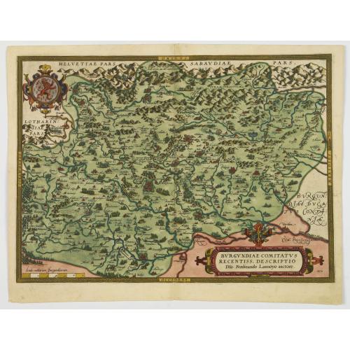 Old map image download for Burgundiae Comitatus Recentiss. Descriptio.