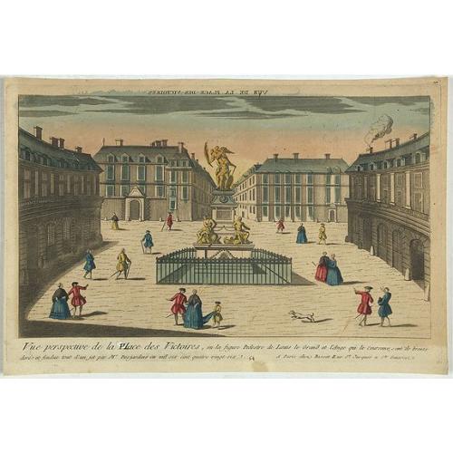 Old map image download for Vue Perspective de la Place des Victoires