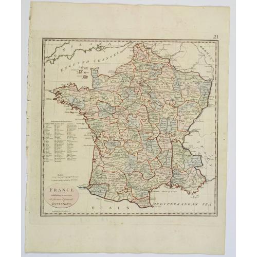 Old map image download for France, exhibiting at one view its former & present Divisions.