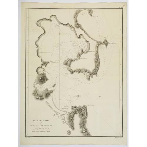Old map image download for [Lot of 4 charts] Plan de la Baie et du Port de Camraigne / Plan de la Baie de Niatrang et du Golfe de Binkang / Plan de la Cote de Cochinchine. . . / Plan des Ports de Xuandai, Vung-Lam. . .