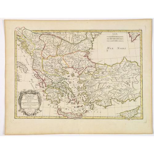 Old map image download for Turquie d'Europe et partie de celle d'Asie divisee. . .