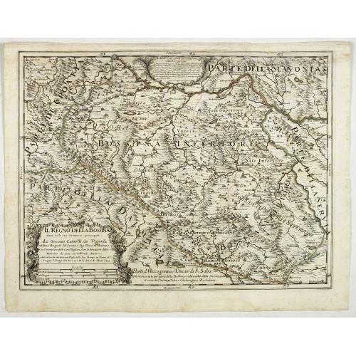 Old map image download for Il regno della Bossima diviso nelle sue provincie principali. . .