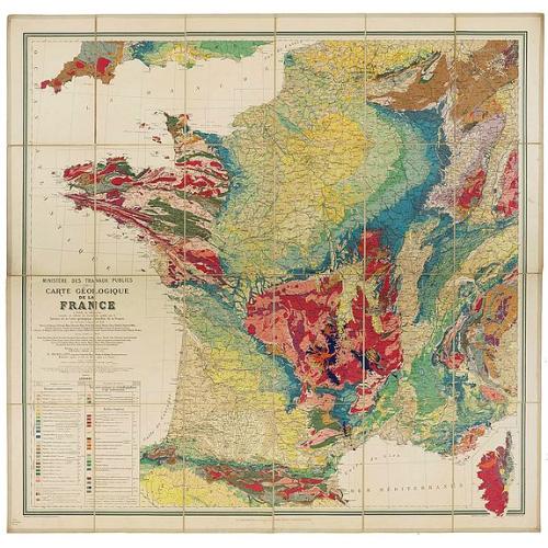 Old map image download for Carte géologique de la France.