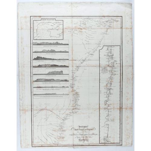 Old map image download for General chart of the East Coast of Africa from various Authorities and corrected by many