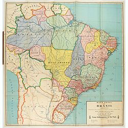 Mapa geral do Brasil / organizado pelos J. Carneiro da Silva e Pedro Voss. [Together with] Micro geografia do Brasil. [Together with] Pequeno Mapa do Brasil.