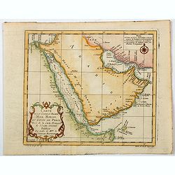 Carte de la Coste d'Arabie, Mer Rouge, et Golfe de Perse. . .