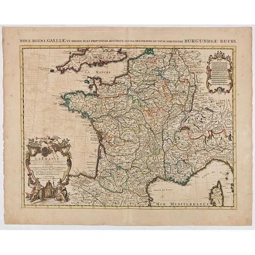 Old map image download for La France Dressée sur un grand nombre de Cartes particulières manuscrites ou imprimées levées sur les lieux et conférées avec les Itinéraires