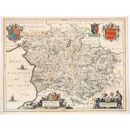 Old map image download for Montgomeria comitatus et comitatus Mervinia.