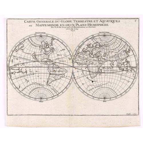 Old map image download for Carte generale du Globe Terrestre Aquatiques.