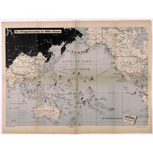 Old map image download for Der Kriegsschauplatz im Stillen Ozean.