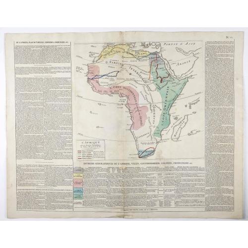 Old map image download for L'Afrique avec ses divisions geographiques, les colonies Europeennes. . .