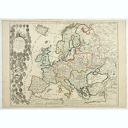 [World and 4 continents] Carte Geographique Astronomique Chronologique et Historique du Monde.