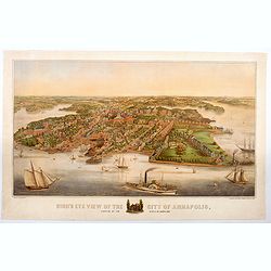 Bird's Eye View of the City of Annapolis, the Capitol of Maryland.