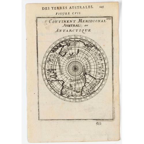 Old map image download for Continent Meridional Austral ou Antartique.