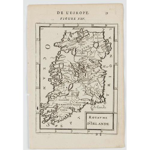 Old map image download for Royaume d'Irlande.