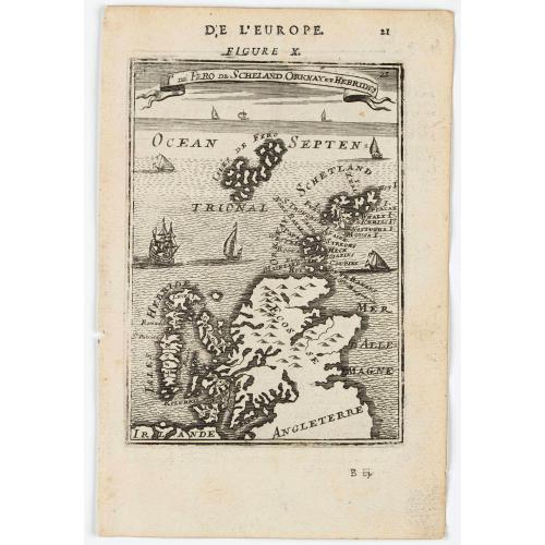 Old map image download for Is. De Fero de Scheland. Orknay et Hebrides.