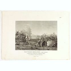 Nouvelle-Hollande: Terre dEndracht - Cabane des naturels de la Presqu'Ile de Péron. [plate XXIV]