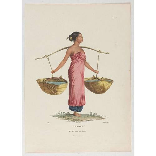 Old map image download for Timor. Canda Jeune fille Malaise. [plate XXVI]