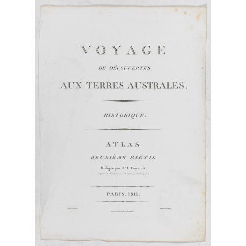 Old map image download for [Title page] Voyage de découvertes aux terres Australes . . . Deuxieme partie.