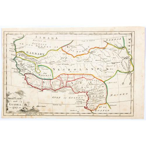 Old map image download for Negroland and Guinea. 1787