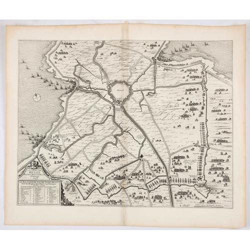 Old map image download for La siege de Hulst Per Son Altesse la Prince dOrangie 1645. / De belegeringe van de stadt Hulst.