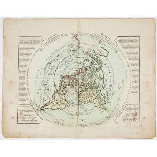 Old map image download for Planisphere Physique ou l'on du Pole Septentrional.